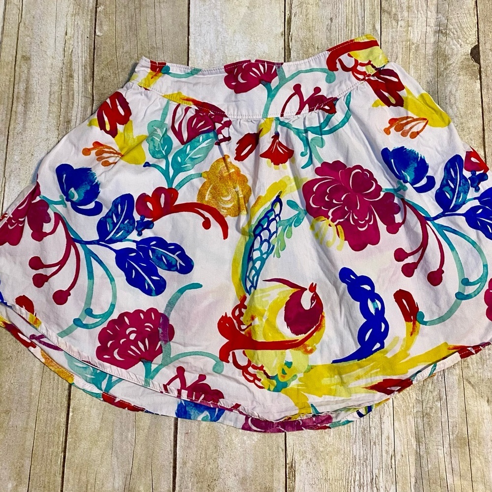 Tea Collection floral skirt - Girls size 7 - Bright colors!